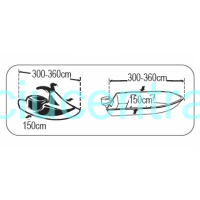 Valties tentas, ilgis 300 - 360 cm, plotis 150 cm
